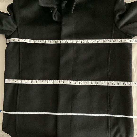 J. Ferrar Jacket Men Size M Black Long Sleeve Wool Blend Button Front - Picture 5 of 16